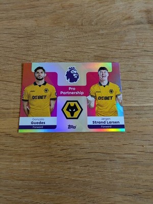 Topps Premier League Pro Partnership GUEDES / LARSEN Wolverhampton Trading Card
