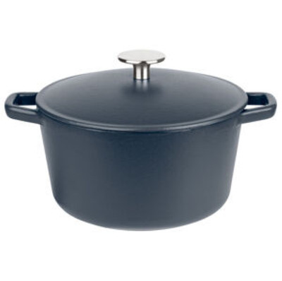 GSW Gusseisentopf inkl. Deckel 21cm blau Küche Schmortopf Bräter Suppentopf Neu