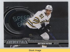 2023 Upper Deck Credentials Speed of the Game Rookies Matthew Poitras READ f6d