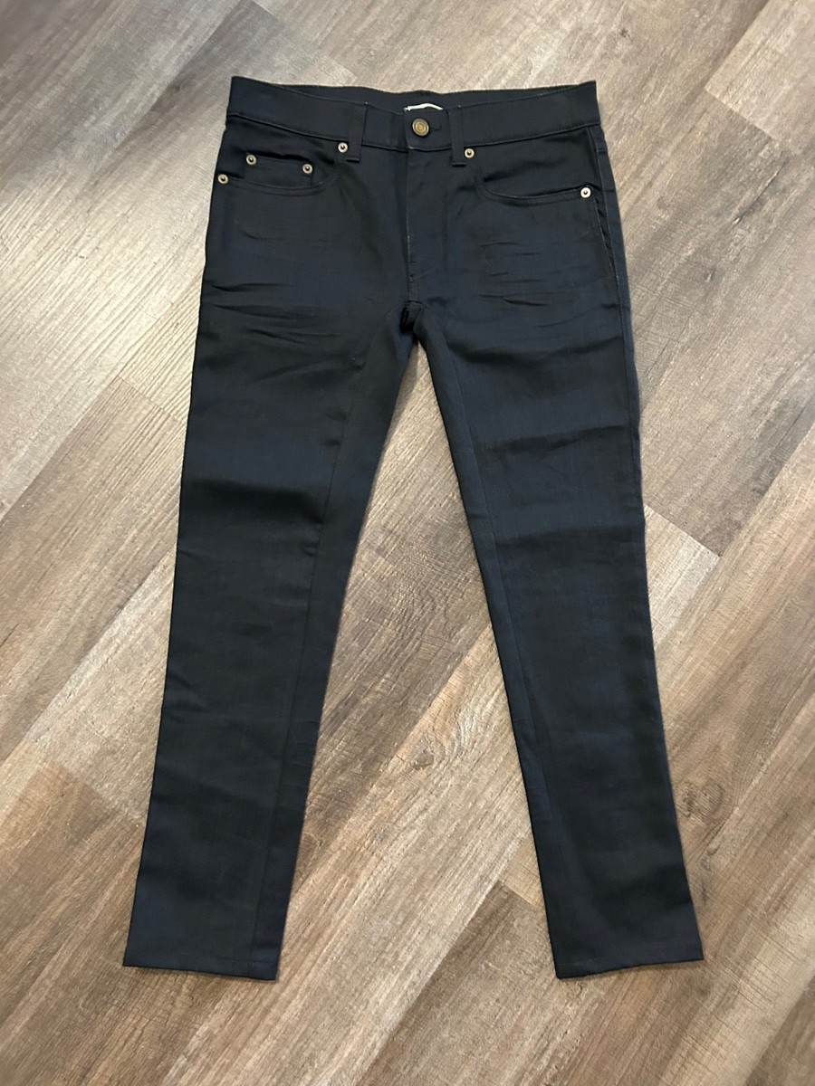 Saint Laurent EUC authentic D02 MSK LW Yves black skinny tapered