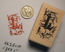 Monogram Letter L rubber stamp WM P41