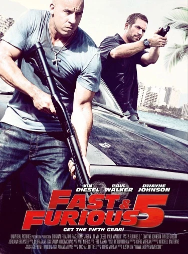 Fast Five movie poster (b) Vin Diesel, Paul Walker, Fast and the Furious poster