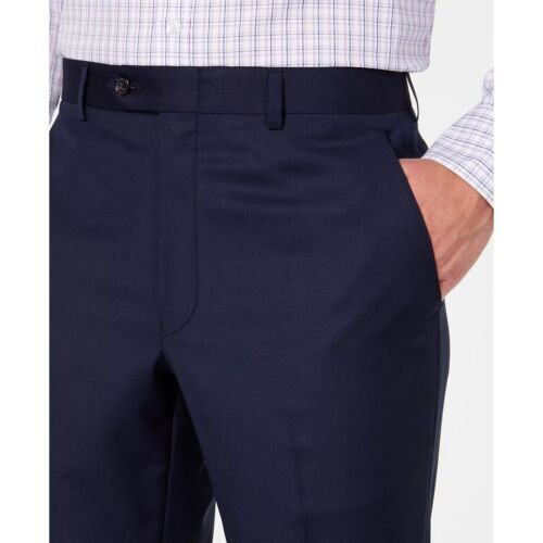 Pantalones delanteros planos elásticos Lauren Ralph Lauren azul marino ultraflex nuevos con etiquetas - 36 x 30 - Imagen 4 de 10