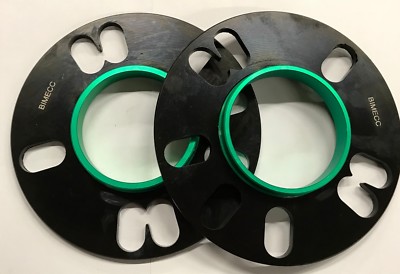 2 X 10mm BIMECC BLACK HUB CENTRIC ALLOY WHEEL SPACERS FITS 5X110 65.1 ALFA ROMEO