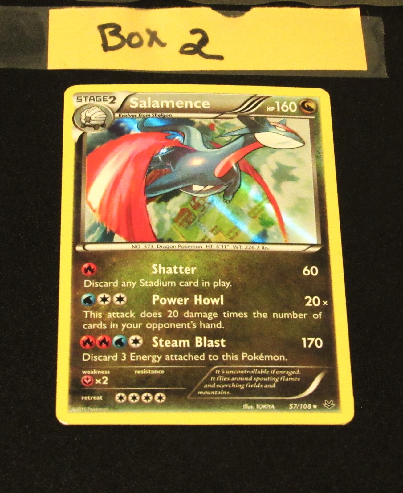 Salamence Roaring Skies 57/108 Reverse Holo RARE-LP