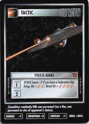 Star Trek CCG Phaser Banks Near-Mint/NM Common   BoG 1999