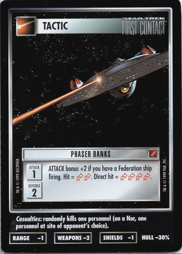 Star Trek CCG Phaser Banks Near-Mint/NM Common – BoG 1999
