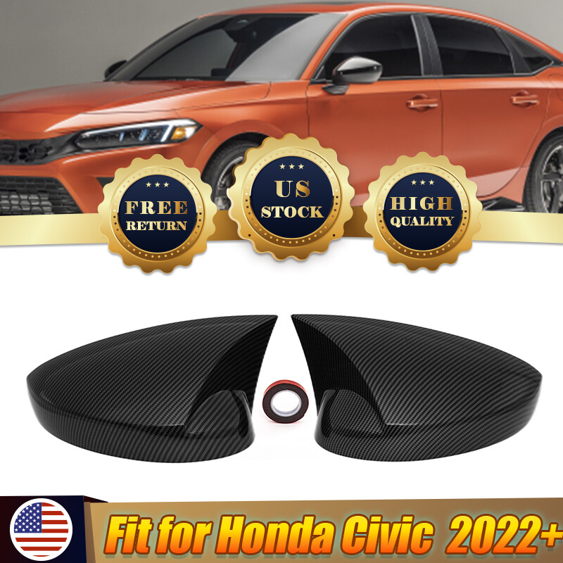 Mirror Cover Shell Cap W/o Turn Signal Light For Honda Civic 11th 2022-2023