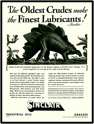 Sinclair Oil w/ Stegosaurus NEW Metal Sign 24x30'' USA STEEL XL Size