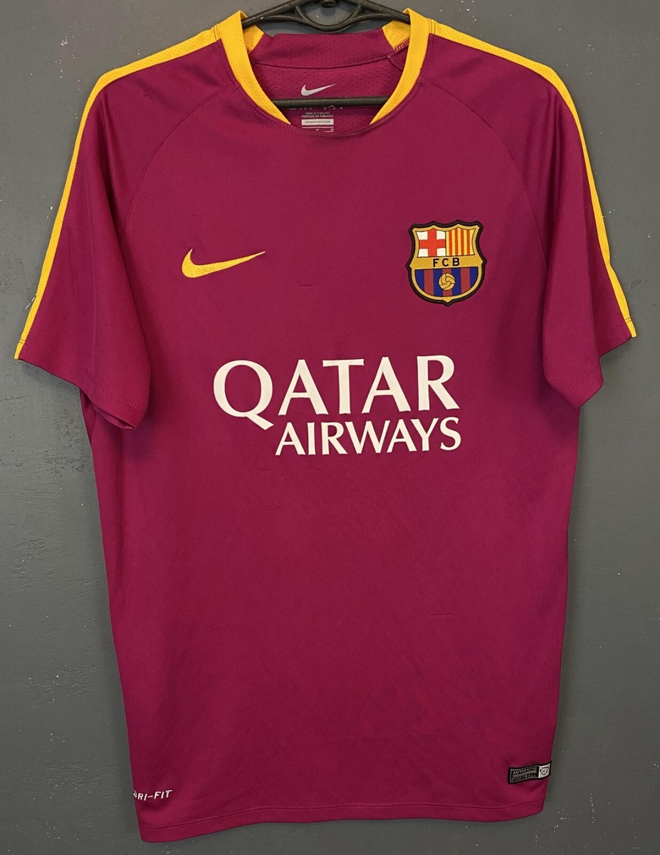 Nike FC Barcelona ベージュシャツ Mサイズ MEN'S NIKE FC BARCELONA 2015/2016 TRAINING SOCCER FOOTBALL