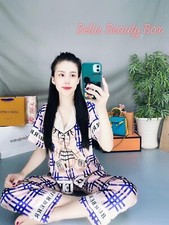  US SELLER  Size S Up To 125Lbs women SILK pajamas set/ Elastic Waistband.