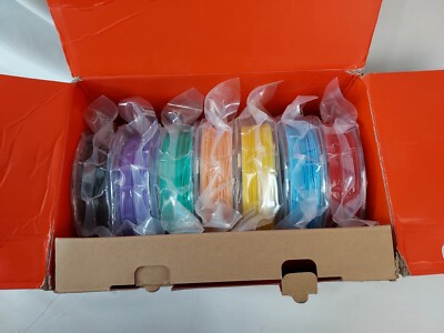 LOT 7 VARIETY COLORS Toybox Printer Food 3D Printer Filament 1-3/4mm. NEW