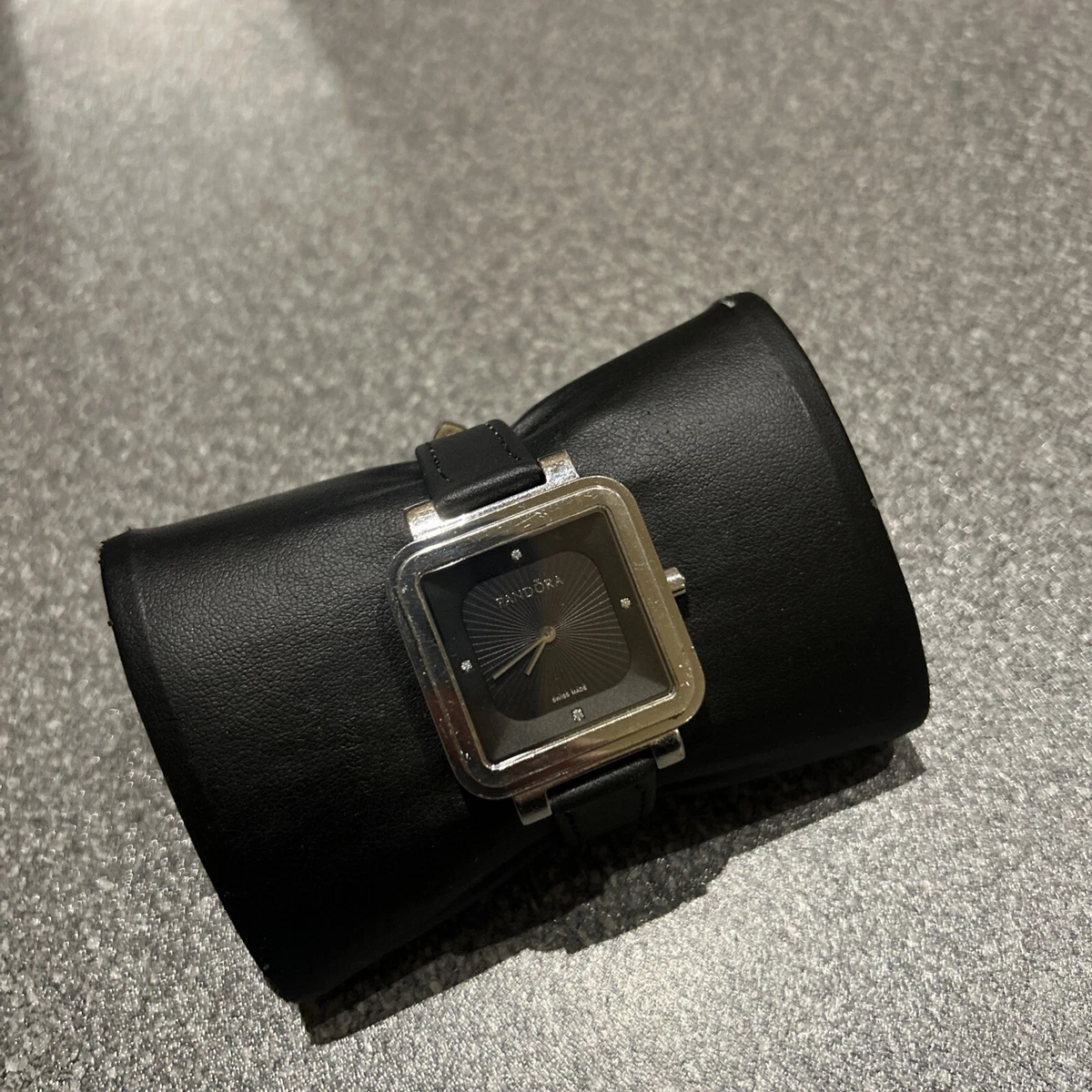Pandora Embrace Black and Silver Watch Head - discontinued Pandora Embrace Watch – OLIVER main image 2