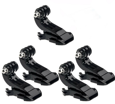 (5 Pcs) Vertical Surface J Hook Clip Helmet Mount for GoPro Hero 10 9 8 7 6