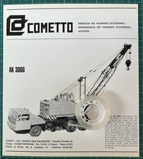 Rara Pubblicita’ Autogru AK 3066 COMETTO-Borgo S.Dalmazzo (Cn) del 1968