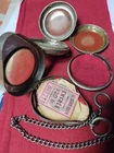 Trgus deposé France, lot of 3 pocket watch protect cases with chain, 498