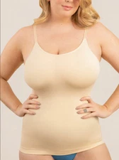 Womens Compression Cami Shapewear Top XXXL 3XL 18/20 Beige Scoop Neck Shapermint