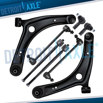 Front Lower Control Arms Sway Bars Tie Rods Kit for Mitsubishi Lancer Outlander