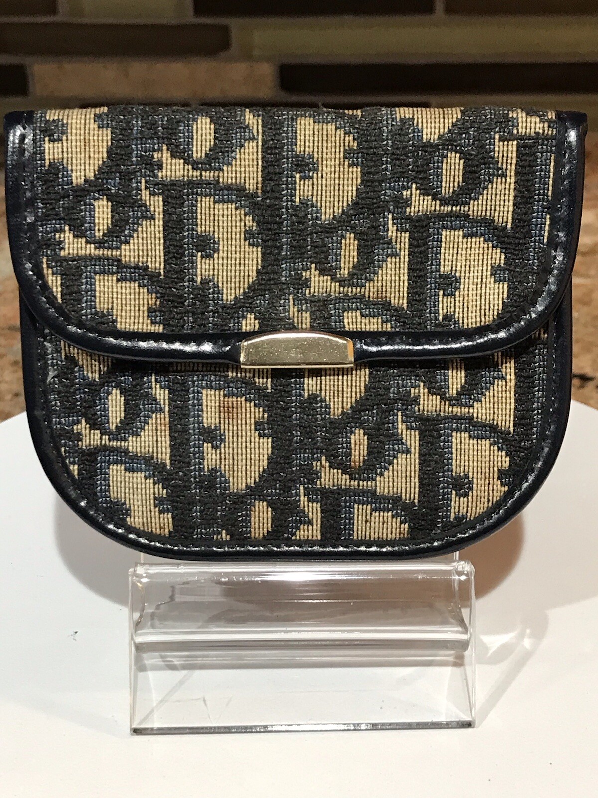 Dior Trotter Canvas and Leather Coin Purse