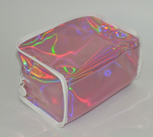 BORSA BEAUTY BATH & BODY WORKS ROSA TRUCCO IRRIDESCENTE BORSA MONETA COSMETICA FRIZIONE - Foto 6 di 10