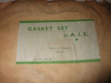 AJS MODEL 9 500CC SV MOTOR DICHTSATZ AJ4/37 - 1937-38 - 2 SÄTZE NOS