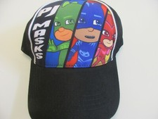 NEW PJ Masks Toddler Boys Black Baseball Cap Gekko Catboy Owlette Hat Size 51cm