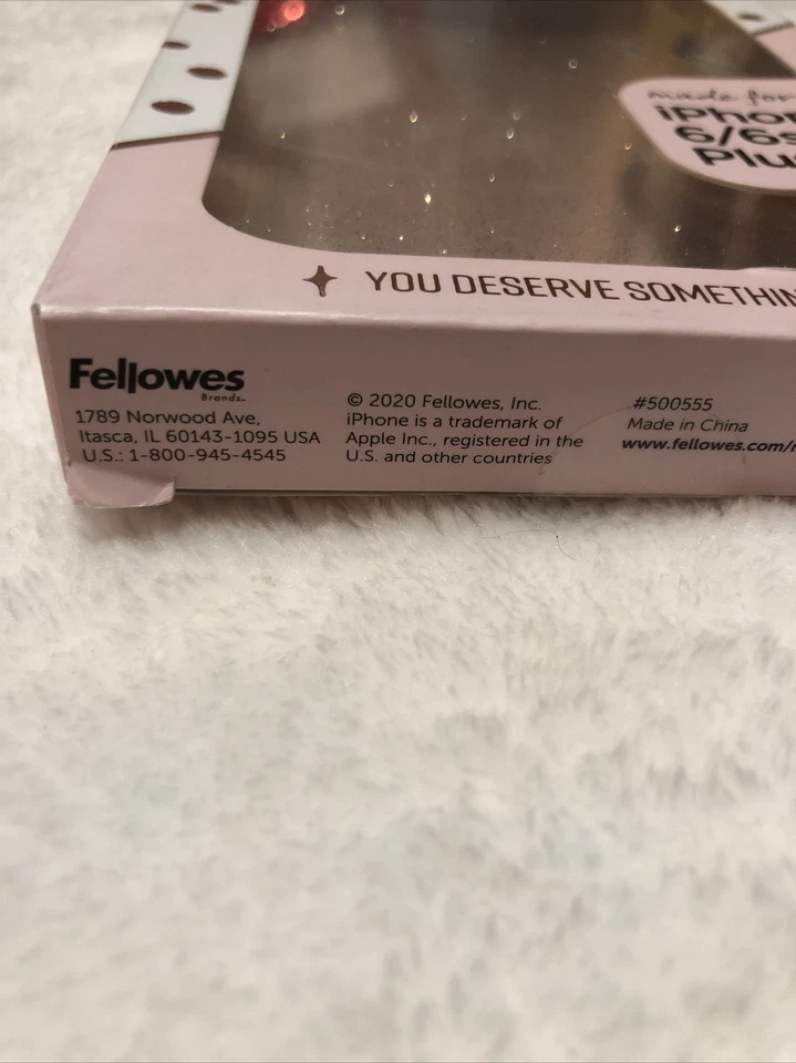 Funda de teléfono celular Fellowes con brillo transparente para iPhone 6 6s 7 8 Plus gel protector contra caídas Foto 3 de 3