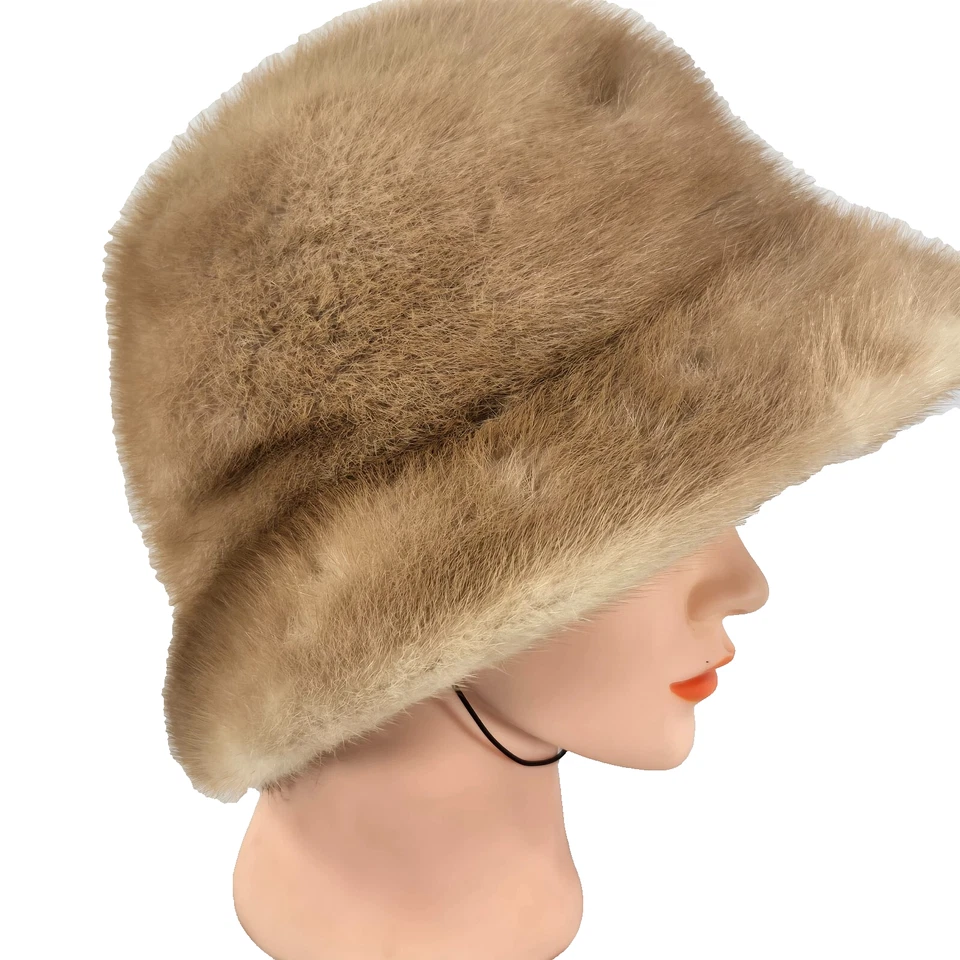 Joy Dorcey норковая шляпа и медведи шляпа коробка женщин 22 США союз сделано бежевый винтажный - Изображение 3 из 4