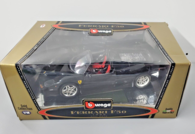 1/18 Bburago （ブラーゴ）フェラーリF50 ハードトップ Burago 1/18 Scale Ferrari F50 Hardtop Black Code 3372 Gold