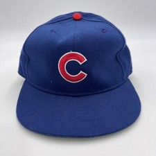 VTG Chicago Cubs Fitted Hat 7 Mens Blue New Era Diamond Collection MLB Pro Model