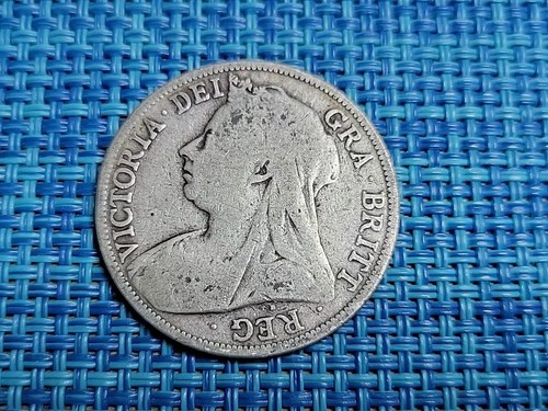 Great Britain Half Crown 1896 KM-782 0.925 Silver Coin 100624-17 - Picture 2 of 2