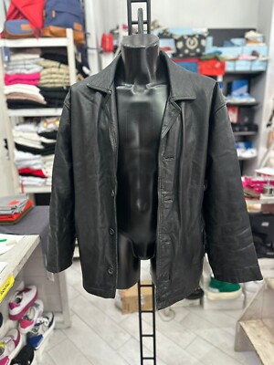 Conbipel Giacca In Pelle Uomo Man Tg52 Nero LLV782