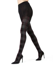 Glasgow Plaid Cotton Tights for Women Cozy Sweater Tights Warm and Fashionabl...