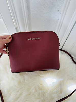 NWT MK MICHAEL KORS LARGE CINDY SAFFIANO LEATHER CROSSBODY BAG PURSE in Brick