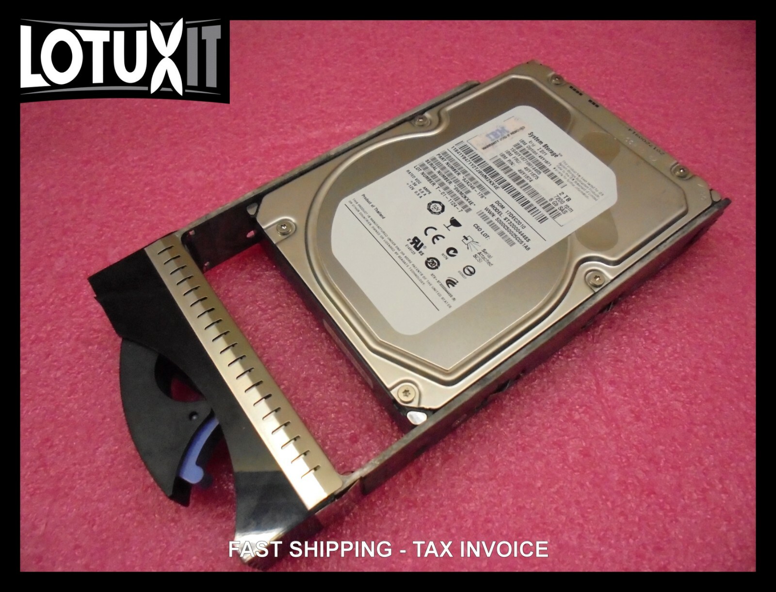 Lot of 2 IBM 2TB 7.2K SAS 6G 3.5" HDD 49Y1875 49Y1874 49Y1871 DS3512 ...