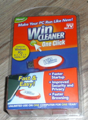 NEW! Win Cleaner USB TV One Click PC Computer Windows Clean Repair Protect