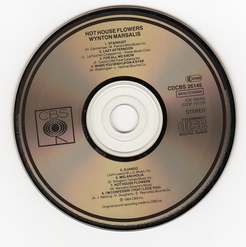 Wynton Marsalis, CD Hot House Flowers, CBS aus 1984 - Bild 3 von 3