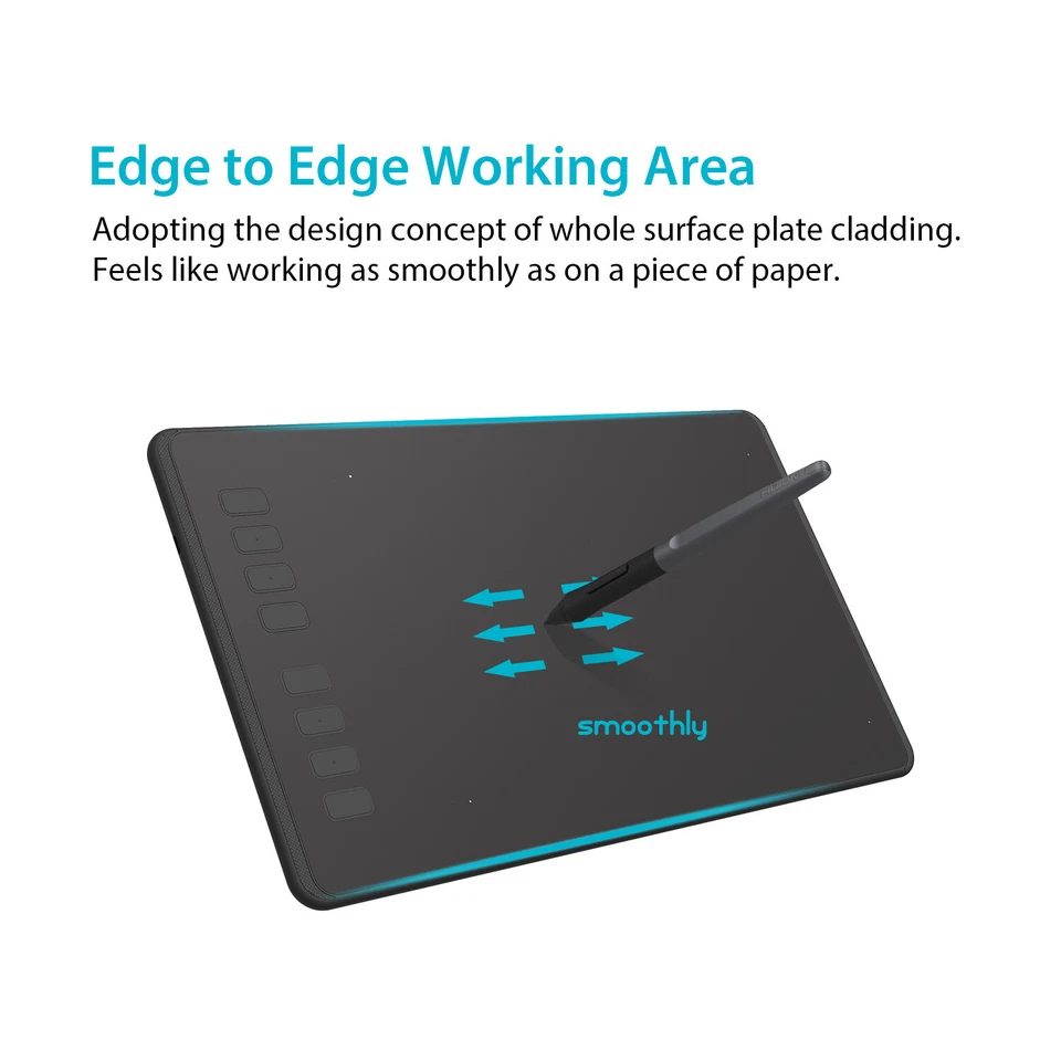 Huion H950P Graphics Drawing Tablet Battery-free Pen 8192 Pressure 8.7”x5.4” - Image 2 of 4