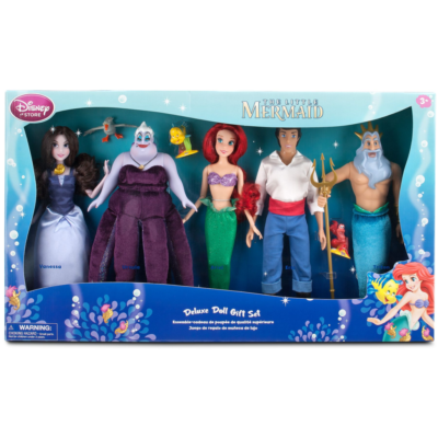 リトルマーメイド ドールセット　アリエル　トリトン　ヴァネッサ エリック DisneyStore Little Mermaid Deluxe Doll Gift Set Ursula Vanessa