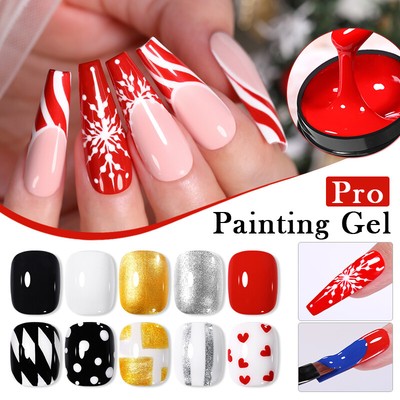 BORN PRETTY Paint Gel Nail Polish Nail Art Nail Varnish Paint Color Soak UV LED