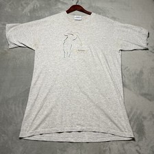 Vintage Crable Sportswear Shirt Mens Large Gray Golf Embroidered Made in USA 90s
