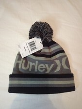 Hurley Men-Women Unisex Ragland Beanie - Gray Black- Super Warm