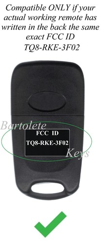 Replacement Keyless Entry Remote Car Key Fob Fits 2012 2013 2014 Kia Rio Rio5 5 - Picture 4 of 12
