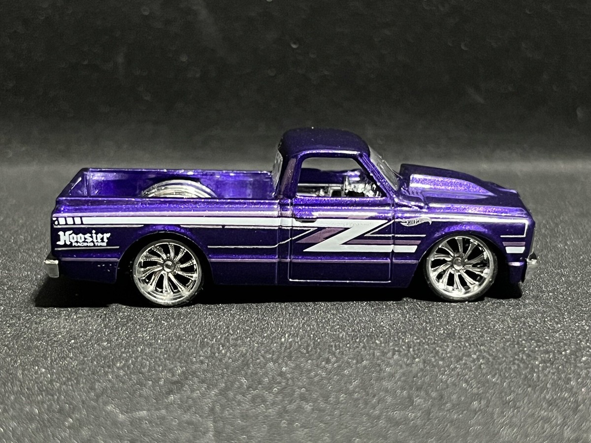 Hot Wheels Purple 67 C10 Chevy Truck Customized Wheels Offset