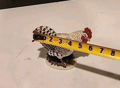 Vintage LEFTON Hen Chicken Figurine Hand Painted PLYMOUTH ROCK - Picture 6 of 11