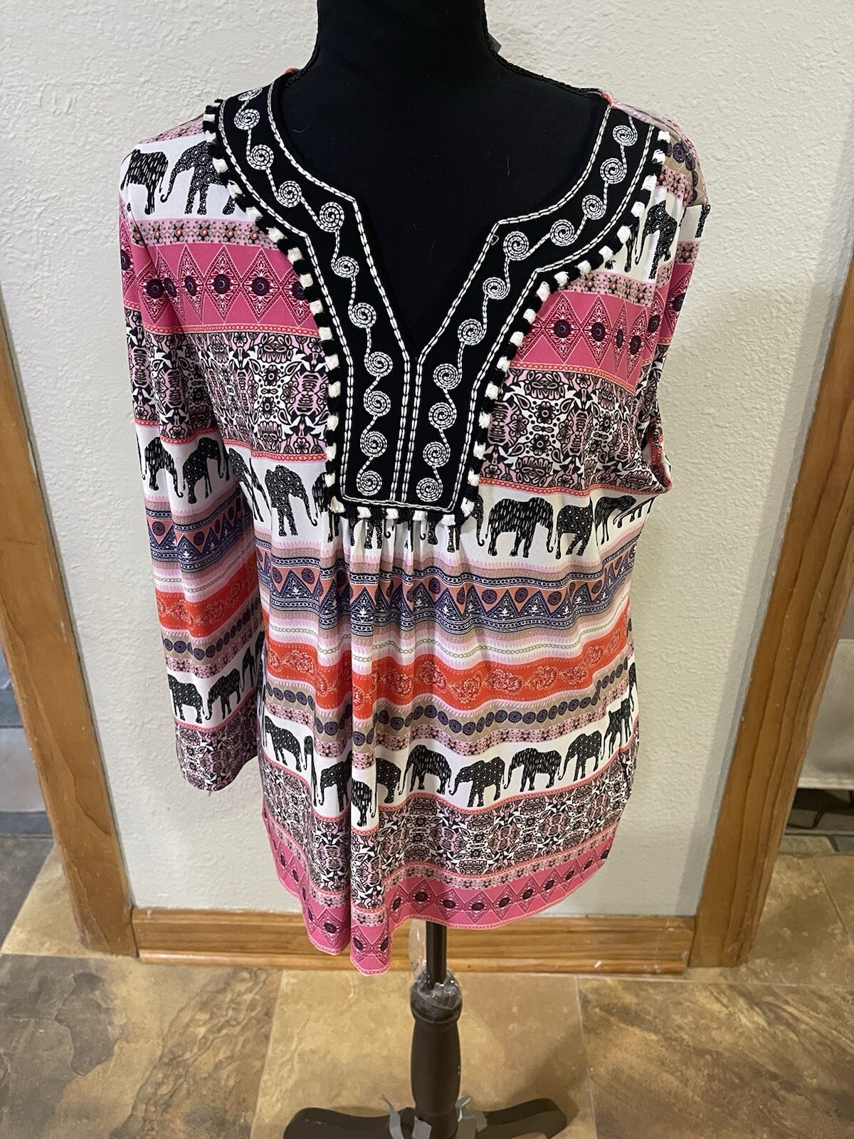 Ruby Rd PETITE Medium Multicolor Long Sleeve Elep… - image 2