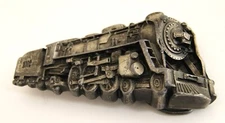 Vintage 1978 Bergamot Brass Works Pewter Train Engine Buckle
