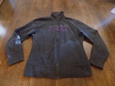 PUMA Dark Gray Cotton Embroidered Logo Warm Up Zip Jacket sz XL SO SOFT Pockets