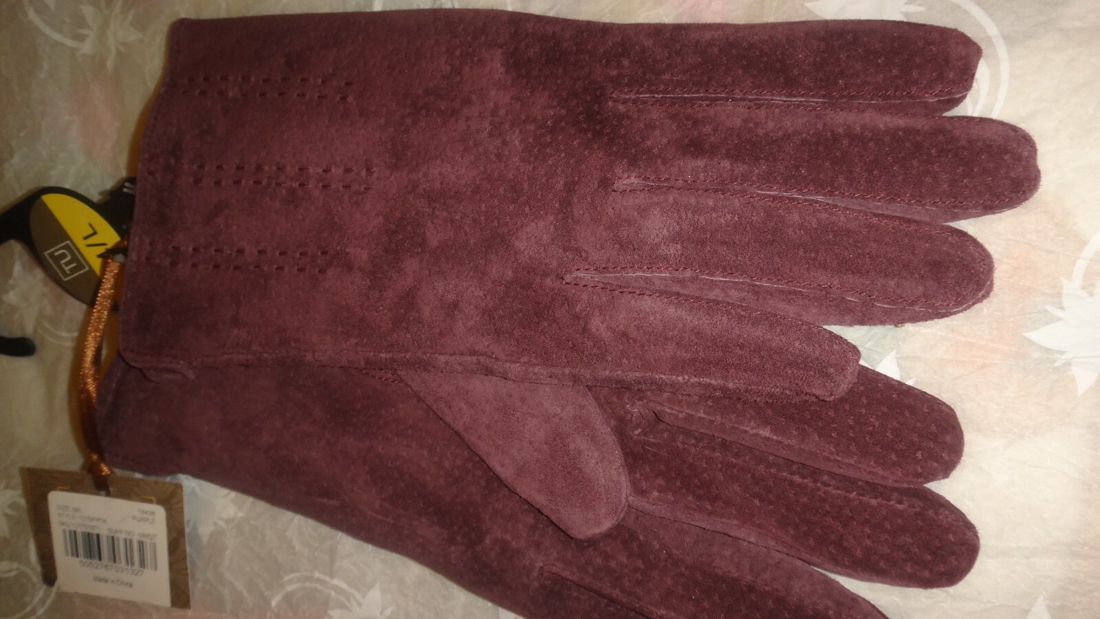 Sainsburys TU Purple Suede Leather Gloves Lined Medium-Large | eBay