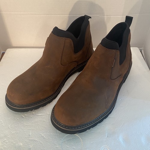 NEW Carhartt Oxford Romeo CMS4190 Men's 14 Wide Brown Waterproof Hard Toe Shoe - Picture 3 of 22